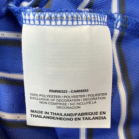 Nike Mens Golf Polo Shirt Small Striped Dri-Fit Pullover Activewear Casual Blue - Picture 6 of 12